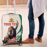Personalized Bulgaria Coat of Arms Luggage Cover A Crowned Golden Lion with Rose