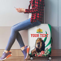 Personalized Bulgaria Coat of Arms Luggage Cover A Crowned Golden Lion with Rose