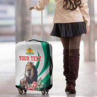 Personalized Bulgaria Coat of Arms Luggage Cover A Crowned Golden Lion with Rose
