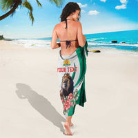 Personalized Bulgaria Coat of Arms Sarong A Crowned Golden Lion with Rose