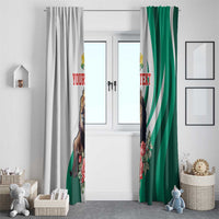 Personalized Bulgaria Coat of Arms Window Curtain A Crowned Golden Lion with Rose