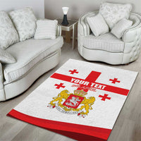 Personalized Georgia National Unity Day Area Rug 9th April with Coat of Arms and Flag