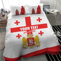 Personalized Georgia National Unity Day Bedding Set 9th April with Coat of Arms and Flag