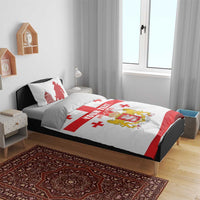 Personalized Georgia National Unity Day Bedding Set 9th April with Coat of Arms and Flag