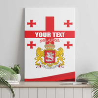 Personalized Georgia National Unity Day Canvas Wall Art 9th April with Coat of Arms and Flag