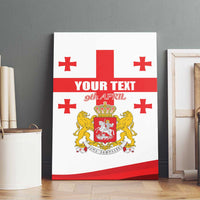 Personalized Georgia National Unity Day Canvas Wall Art 9th April with Coat of Arms and Flag