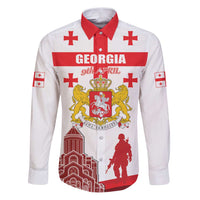 Personalized Georgia National Unity Day Family Matching Puletasi and Hawaiian Shirt 9th April with Coat of Arms and Flag