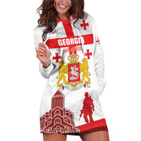 Personalized Georgia National Unity Day Hoodie Dress 9th April with Coat of Arms and Flag