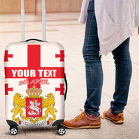 Personalized Georgia National Unity Day Luggage Cover 9th April with Coat of Arms and Flag