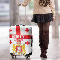 Personalized Georgia National Unity Day Luggage Cover 9th April with Coat of Arms and Flag