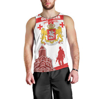 Personalized Georgia National Unity Day Men Tank Top 9th April with Coat of Arms and Flag