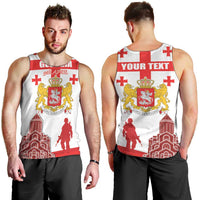 Personalized Georgia National Unity Day Men Tank Top 9th April with Coat of Arms and Flag