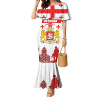 Personalized Georgia National Unity Day Mermaid Dress 9th April with Coat of Arms and Flag