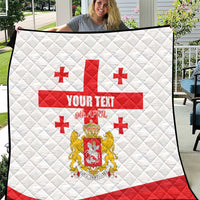 Personalized Georgia National Unity Day Quilt 9th April with Coat of Arms and Flag