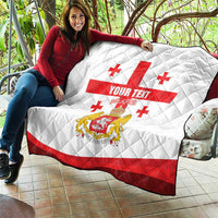 Personalized Georgia National Unity Day Quilt 9th April with Coat of Arms and Flag