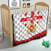 Personalized Georgia National Unity Day Quilt 9th April with Coat of Arms and Flag