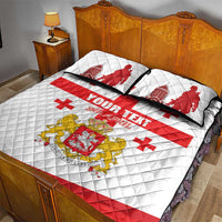 Personalized Georgia National Unity Day Quilt Bed Set 9th April with Coat of Arms and Flag
