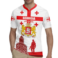 Personalized Georgia National Unity Day Rugby Jersey 9th April with Coat of Arms and Flag
