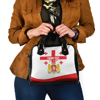 Personalized Georgia National Unity Day Shoulder Handbag 9th April with Coat of Arms and Flag