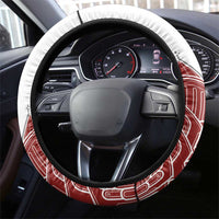 Georgia National Unity Day Steering Wheel Cover 9th April with Coat of Arms and Flag