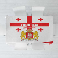 Personalized Georgia National Unity Day Tablecloth 9th April with Coat of Arms and Flag