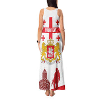 Personalized Georgia National Unity Day Tank Maxi Dress 9th April with Coat of Arms and Flag