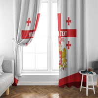 Personalized Georgia National Unity Day Window Curtain 9th April with Coat of Arms and Flag