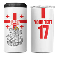 Custom Georgia Football We are Champions 4 in 1 Can Cooler Tumbler Sporty Style with Coat of Arms