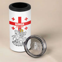 Custom Georgia Football We are Champions 4 in 1 Can Cooler Tumbler Sporty Style with Coat of Arms