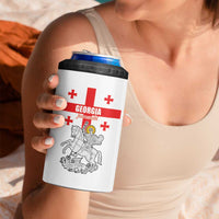 Custom Georgia Football We are Champions 4 in 1 Can Cooler Tumbler Sporty Style with Coat of Arms
