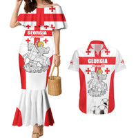 Custom Georgia Football We are Champions Couples Matching Mermaid Dress and Hawaiian Shirt Sporty Style with Coat of Arms
