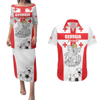 Custom Georgia Football We are Champions Couples Matching Puletasi and Hawaiian Shirt Sporty Style with Coat of Arms