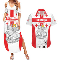 Custom Georgia Football We are Champions Couples Matching Summer Maxi Dress and Hawaiian Shirt Sporty Style with Coat of Arms