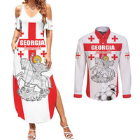 Custom Georgia Football We are Champions Couples Matching Summer Maxi Dress and Long Sleeve Button Shirt Sporty Style with Coat of Arms