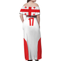 Custom Georgia Football We are Champions Family Matching Off Shoulder Maxi Dress and Hawaiian Shirt Sporty Style with Coat of Arms