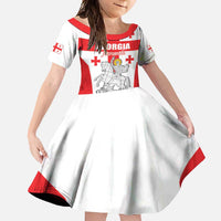 Custom Georgia Football We are Champions Family Matching Short Sleeve Bodycon Dress and Hawaiian Shirt Sporty Style with Coat of Arms