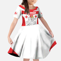 Custom Georgia Football We are Champions Kid Short Sleeve Dress Sporty Style with Coat of Arms