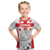 Custom Georgia Football We are Champions Kid T Shirt Sporty Style with Coat of Arms