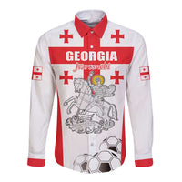 Custom Georgia Football We are Champions Long Sleeve Button Shirt Sporty Style with Coat of Arms