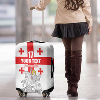 Custom Georgia Football We are Champions Luggage Cover Sporty Style with Coat of Arms