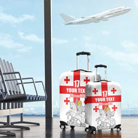 Custom Georgia Football We are Champions Luggage Cover Sporty Style with Coat of Arms