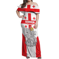 Custom Georgia Football We are Champions Off Shoulder Maxi Dress Sporty Style with Coat of Arms
