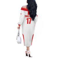 Custom Georgia Football We are Champions Off The Shoulder Long Sleeve Dress Sporty Style with Coat of Arms