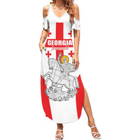 Custom Georgia Football We are Champions Summer Maxi Dress Sporty Style with Coat of Arms