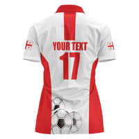 Custom Georgia Football We are Champions Women Polo Shirt Sporty Style with Coat of Arms