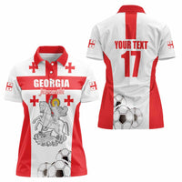 Custom Georgia Football We are Champions Women Polo Shirt Sporty Style with Coat of Arms