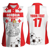 Custom Georgia Football We are Champions Women Sleeveless Polo Shirt Sporty Style with Coat of Arms