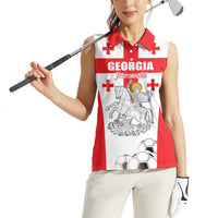 Custom Georgia Football We are Champions Women Sleeveless Polo Shirt Sporty Style with Coat of Arms
