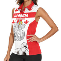 Custom Georgia Football We are Champions Women Sleeveless Polo Shirt Sporty Style with Coat of Arms