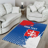 Personalized Slovakia Coat of Arms Area Rug Map Flag Style